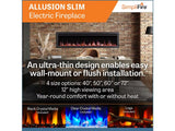 Allusion Slim Electric Fireplace