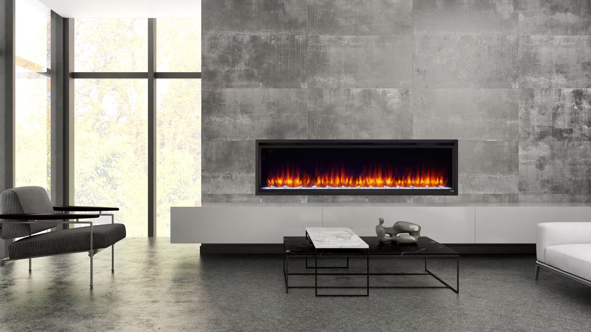 Allusion Platinum Linear Fireplace