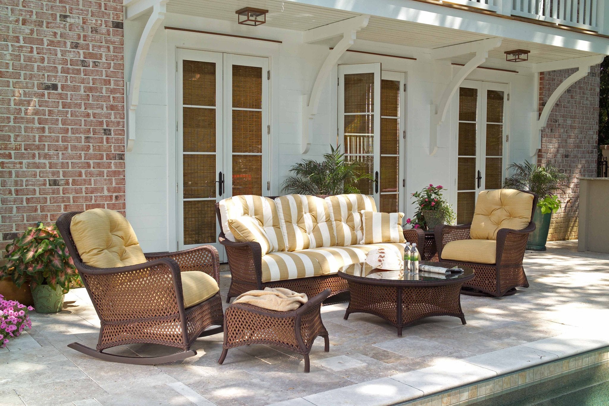 patio furniture, wicker patio furniture, outdoor furniture sets, firepits, lloyd flanders