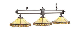 Billiard Light 3 shade Mission Filigree MF-B56
