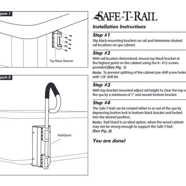 Spa Safety Rail - Black